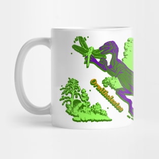 Ornitholestes Chasing Dragonfly Mug